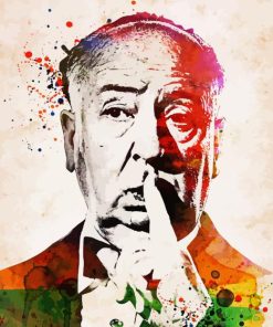 Colorful Alfred Hitchcock Diamond Painting