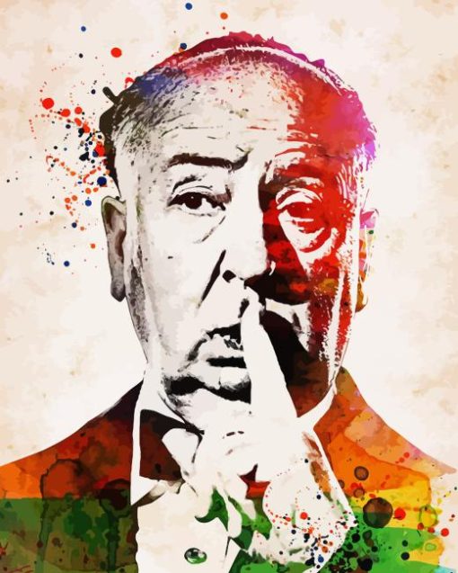 Colorful Alfred Hitchcock Diamond Painting