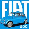 Blue Fiat 500 Car Poster Diamond Painting