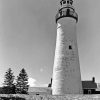 Black And White Fort Gratiot Lighthouse Diamond Painting