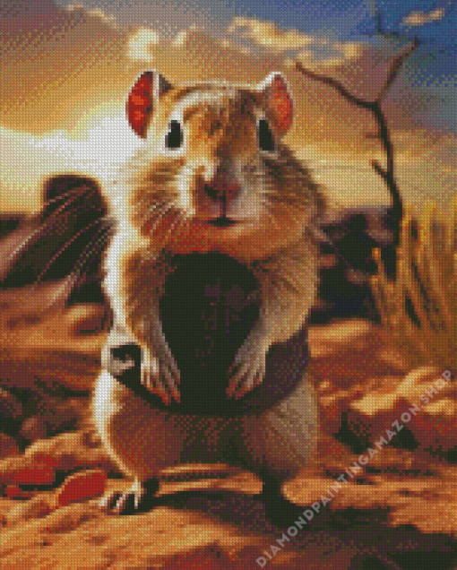 Mongolian Gerbil Rodent Diamond Painting