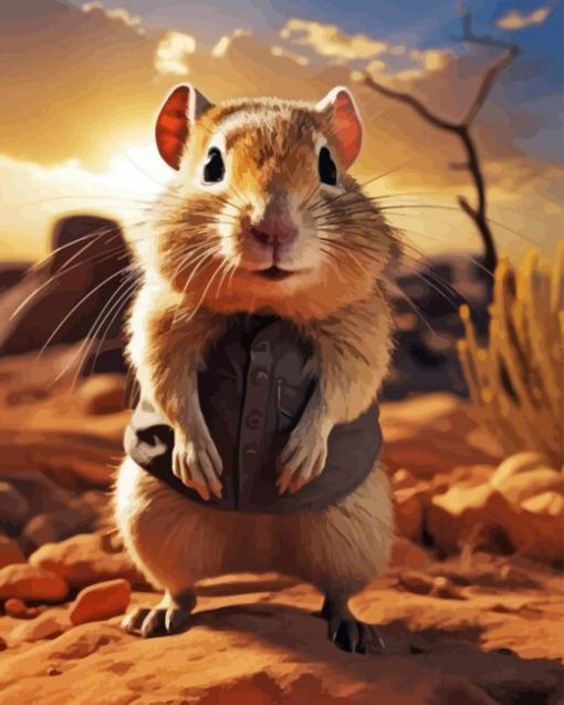 Mongolian Gerbil Rodent Diamond Painting