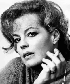 Black And White Romy Schneider Diamond Painting