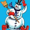 Frosty Snowman Diamond Painting