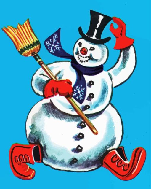 Frosty Snowman Diamond Painting