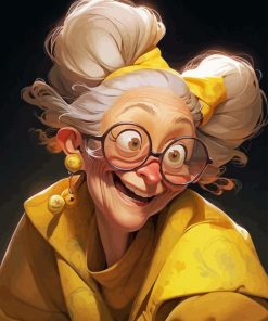 Funny Cool Old Lady Diamond Painting