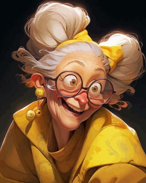 Funny Cool Old Lady Diamond Painting