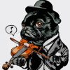 Dog With Violin Diamond Painting