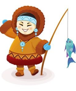 Eskimo Girl Fishing Diamond Painting