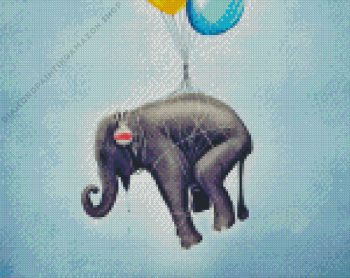 Flying Elephant Diamond Painting