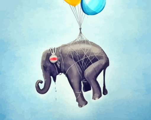 Flying Elephant Diamond Painting