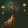 Golden Peacock Diamond Painting