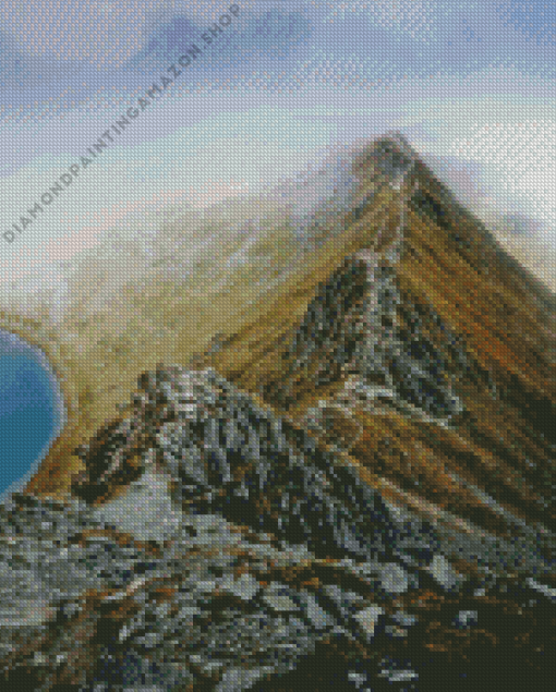 Helvellyn Mountain Snow Diamond Painting