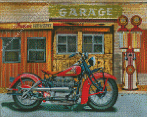 Indian Motorcycle Diamond Painting