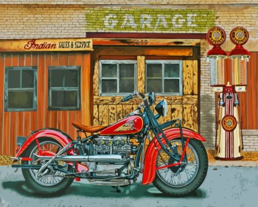 Indian Motorcycle Diamond Painting