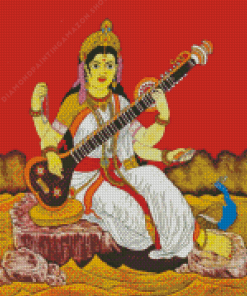 Indian Saraswati Diamond Painting