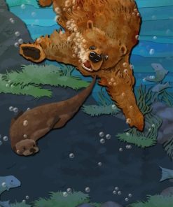 Otter And Bear Diamond Painting