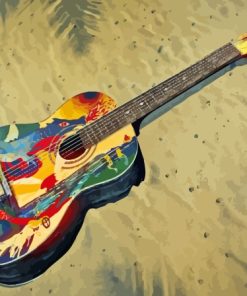 Painted Guitar Diamond Painting