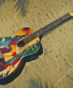 Painted Guitar Diamond Painting