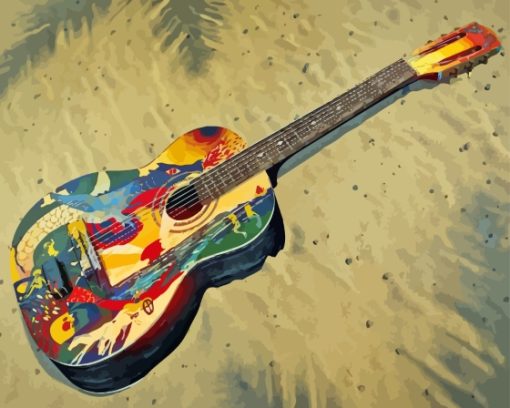 Painted Guitar Diamond Painting