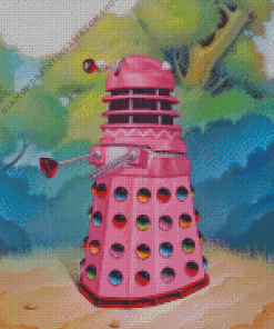 Pink Dalek Art Diamond Painting