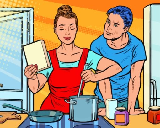 Kitchen Couple Diamond Painting