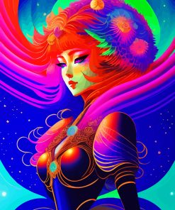 Psychedelic Lady Diamond Painting