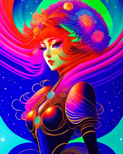 Psychedelic Lady Diamond Painting