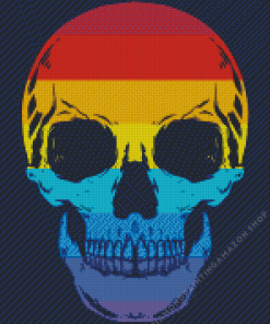 Rainbow Skull Diamond Painting