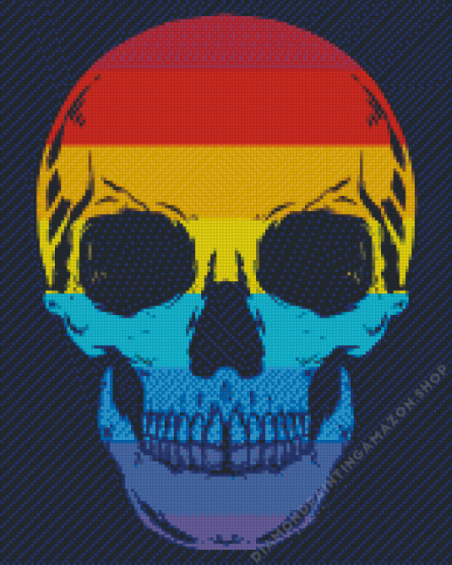 Rainbow Skull Diamond Painting