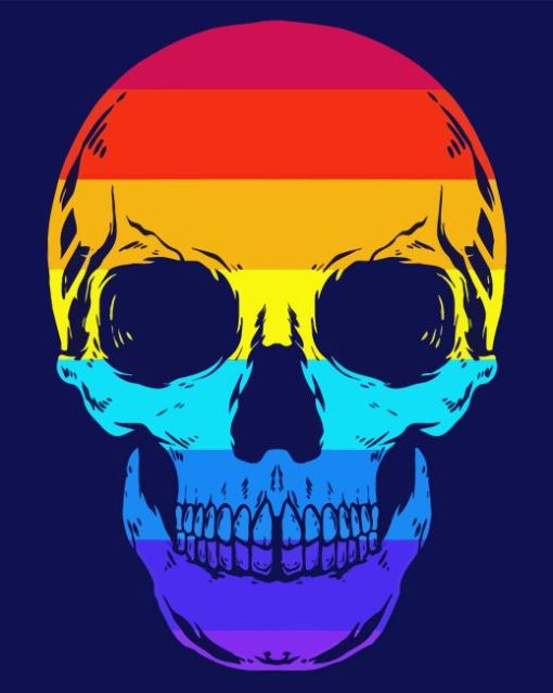 Rainbow Skull Diamond Painting