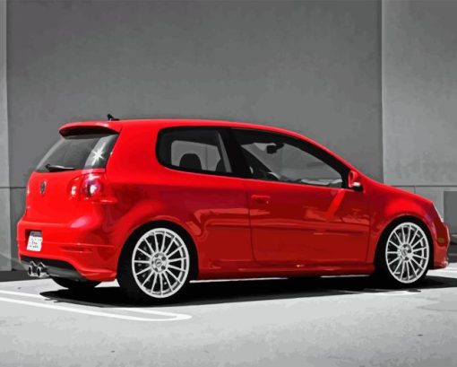 Red Golf R32 Diamond Painting