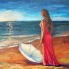 Woman On Beach Diamond Painting