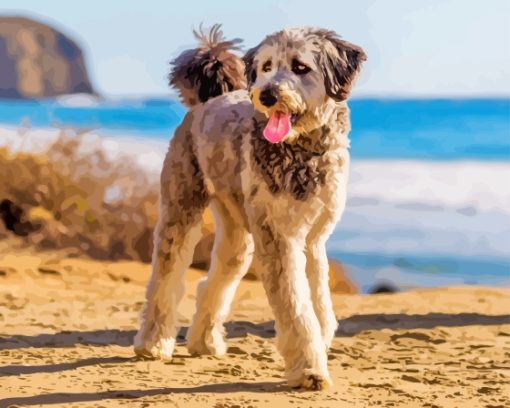 Aussiedoodle Dog Diamond Painting