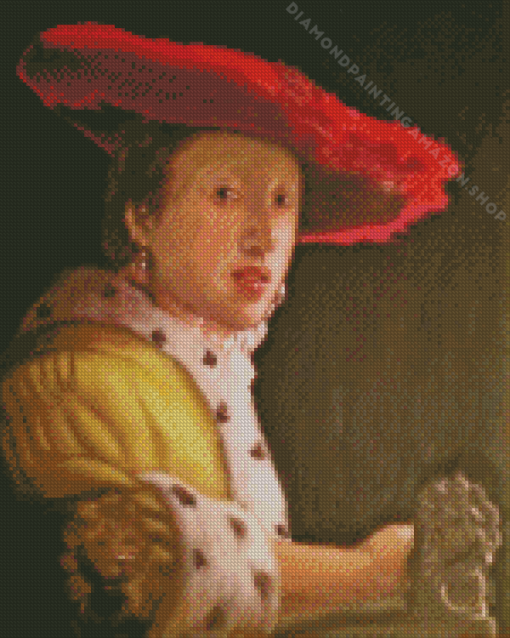 Girl With A Hat Diamond Painting