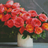 Peachy Flowers Diamond Painting