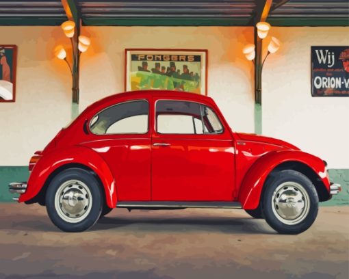 Vintage Beetle Diamond Painting