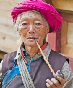 Woman Smoking Diamond Painting