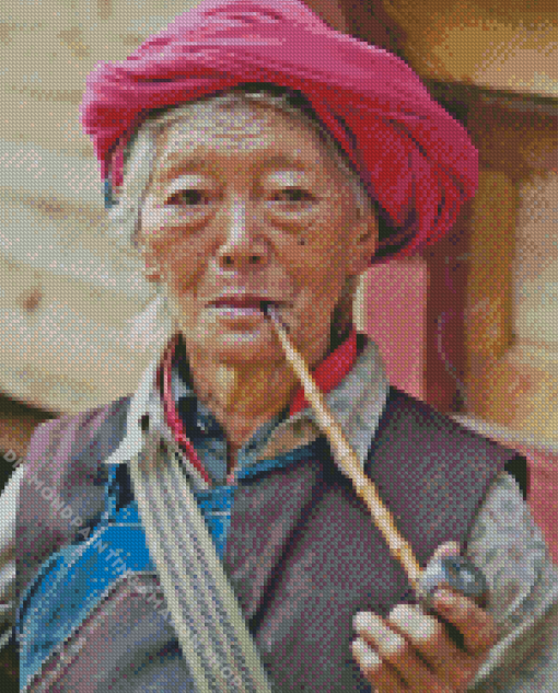 Woman Smoking Diamond Painting