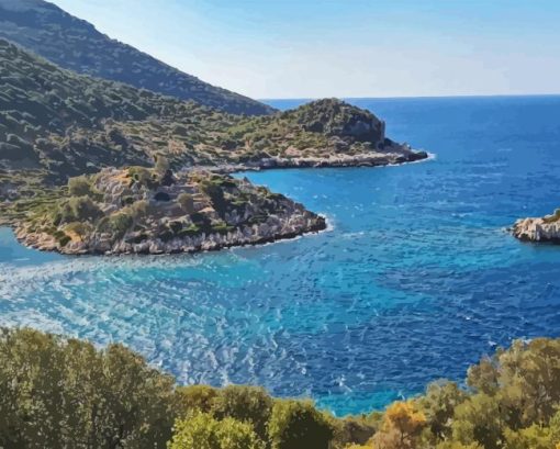 Lycian Way Seascape Diamond Painting