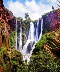 Ouzoud Waterfalls Diamond Painting