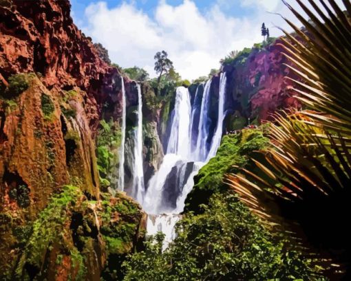 Ouzoud Waterfalls Diamond Painting