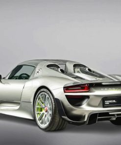 Silver Porsche 918 Diamond Painting