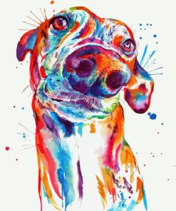 Splatter Greyhound Diamond Painting