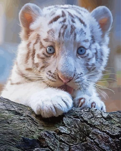 Tiger With Blue Eyes Diamond Painting