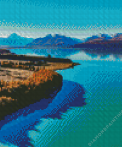 Blue Lake Water Diamond Painting