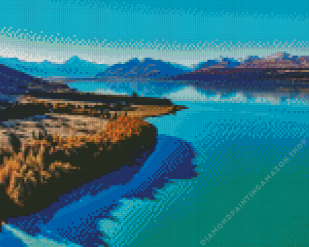 Blue Lake Water Diamond Painting