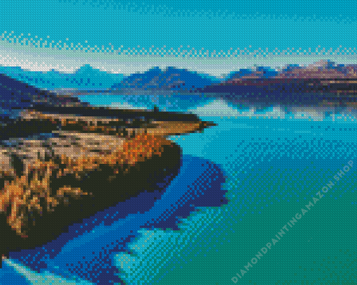 Blue Lake Water Diamond Painting