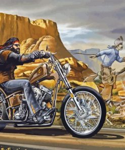 Horse And Motorcycle Diamond Painting