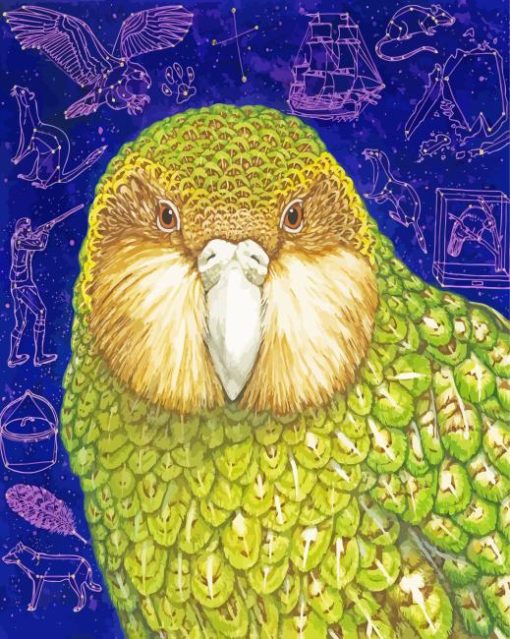 Kakapo Art Diamond Painting